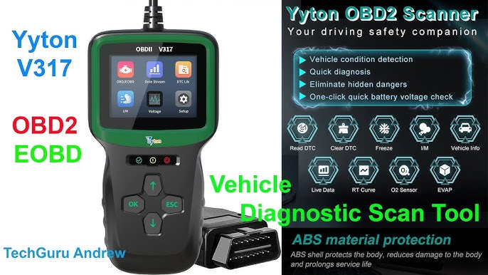 Yyton V318 OBD2 Scanner, Car Engine Fault Code Reader with Full System  Functions 
