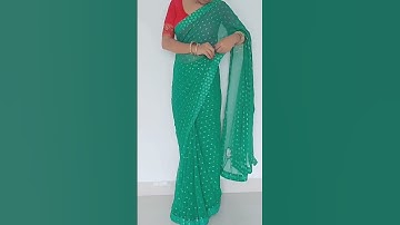 Thumbnail of Open Pallu style saree draping tricks #shorts #subscribe #sareetutorial #sareesikhe #tipsandtricks