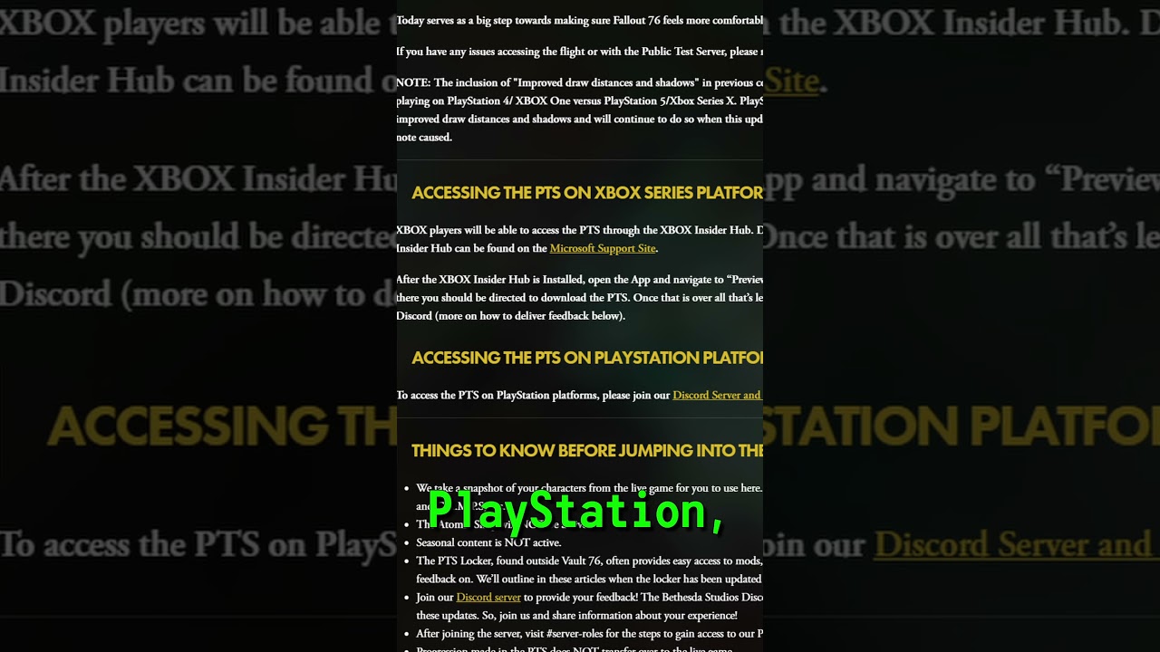 Having Trouble Joining The Console PTS For Fallout 76?