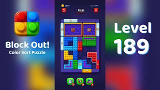 Block Out Level 189 Walkthrough 🧩 | All Levels Solution | Mini Boss