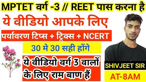 पर्यावरण ट्रिक्स // टिप्स NCERT // PARYAVARAN FOR MPTET VARG 3 REET STET EXAMS 2022 BY PROVEKAR