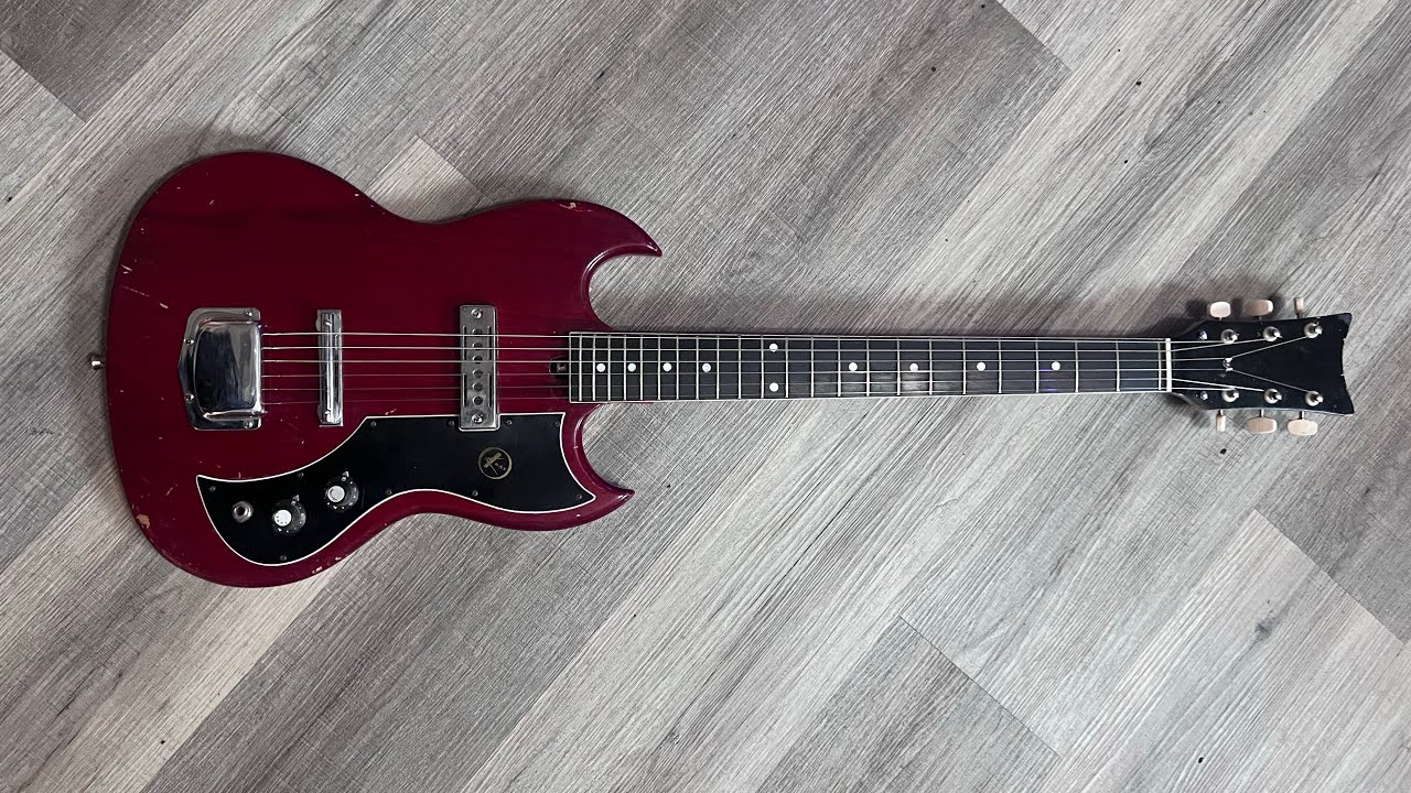 Haku guitars: 1960's Kay Sg k-1 gold foil - YouTube