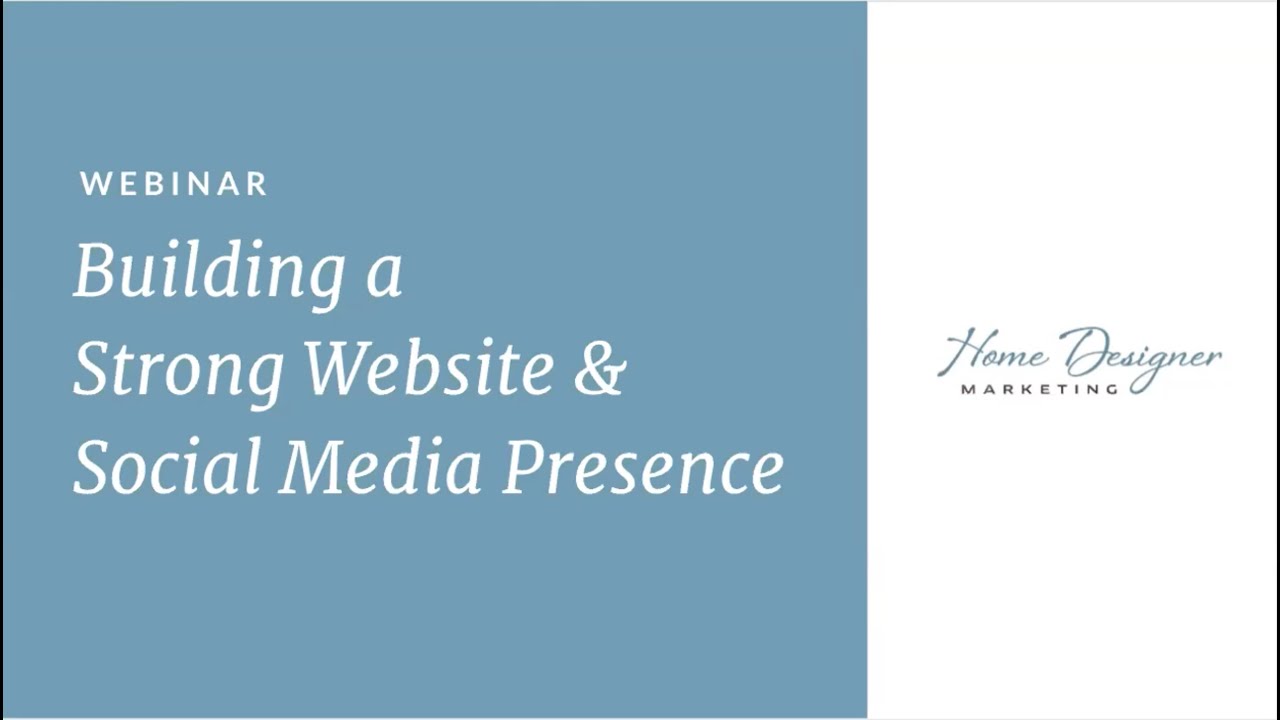 Workshop Replay: Building a Strong Website and Social Media Presence