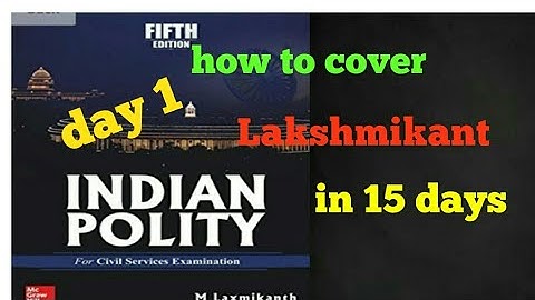 how to cover m. Lakshmikant in 15 days