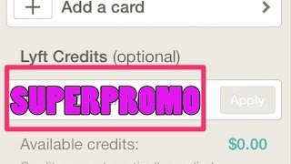 Lyft How to enter a promo code - "SUPERPROMO" Best $50 Free Ride Code