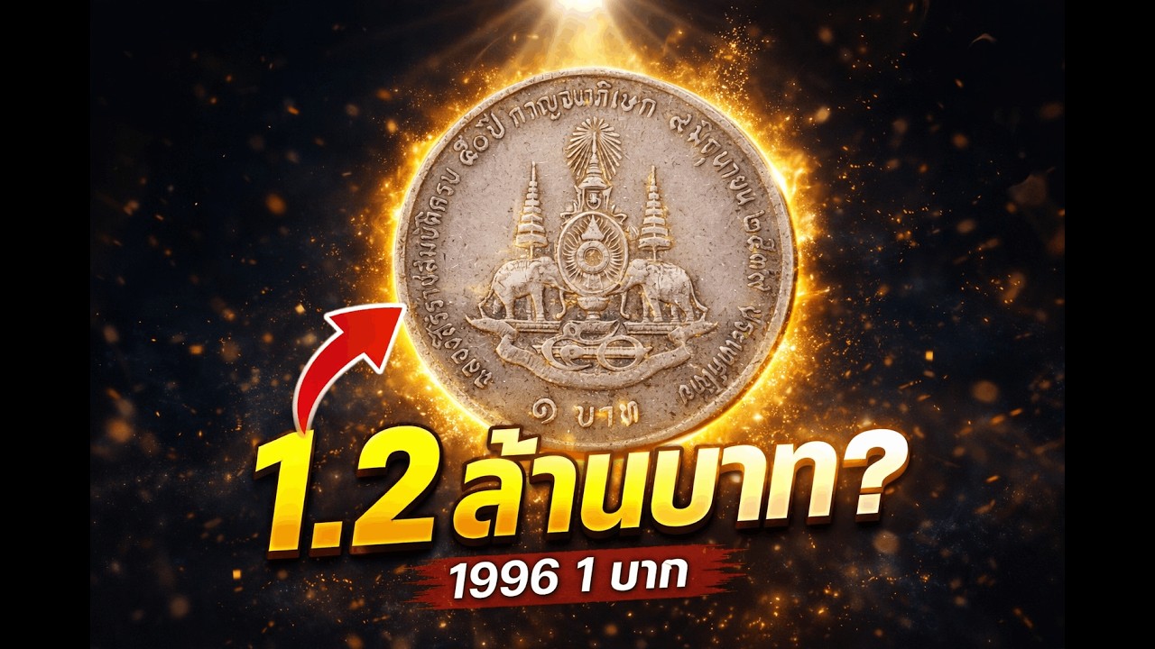 คุณเป็นเจ้าของเหรียญ 1 บาท ปี 1996 ของไทย ที่มีมูลค่า 1.2 ล้านบาทหรือไม่? ตรวจสอบให้แน่ใจก่อนใช้จ่าย