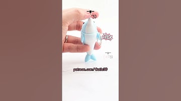 🐬 Cutie3D Dolphin Keycap Fidget Clicker Keychain #shorts #3dprinting #clicker #keychain