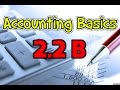 Accounting Basics 2.2b: Journal Entries- Example -Ctd