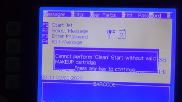 أصلاح أخطاء. cannot perform clean start without valid makeup cartridge - Videojet-How to Solve