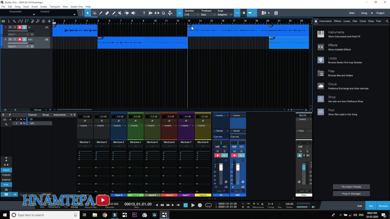 Studio One 4.6 How to Record Acoustic Guitar Direct Input Versus