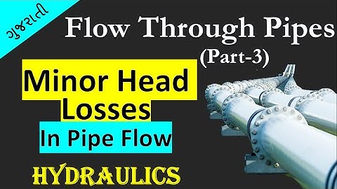 Minor Head Loses in Flow through pipes