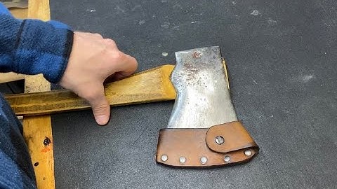 How to Make a Simple Leather Axe Sheath