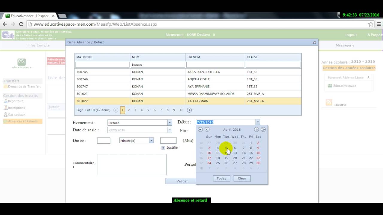 Absence et retard - YouTube