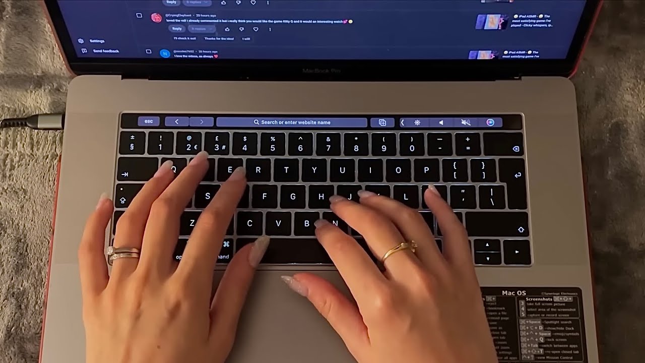 ASMR - Typing & replying to comments (4) - Typing - clicky whispers