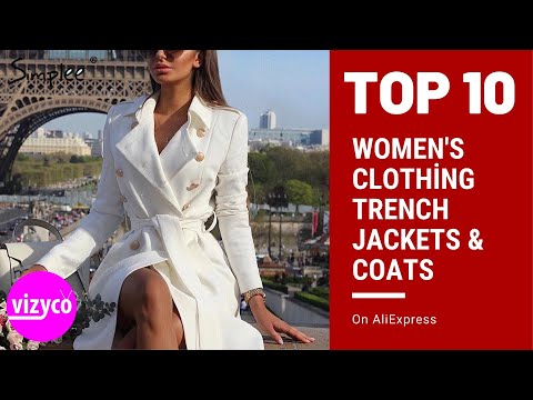 Top 10! Women's Clothing Trench Jackets & Coats on AliExpress