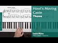 Howls moving castle theme merrygoround of life  easy piano  lpm performances