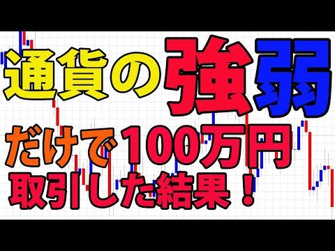 通貨の強弱だけで100万円取引した結果！ FX
