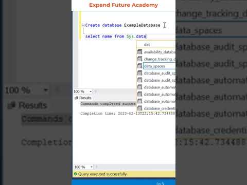 SQL One Minute Tutorial- 003-Expand Future Academy #shorts #programming #csharp #dotnet #coding #sql