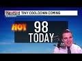 Lower humidity levels for the weekend