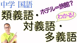 類義語・対義語・多義語【中学国語】教科書の解説