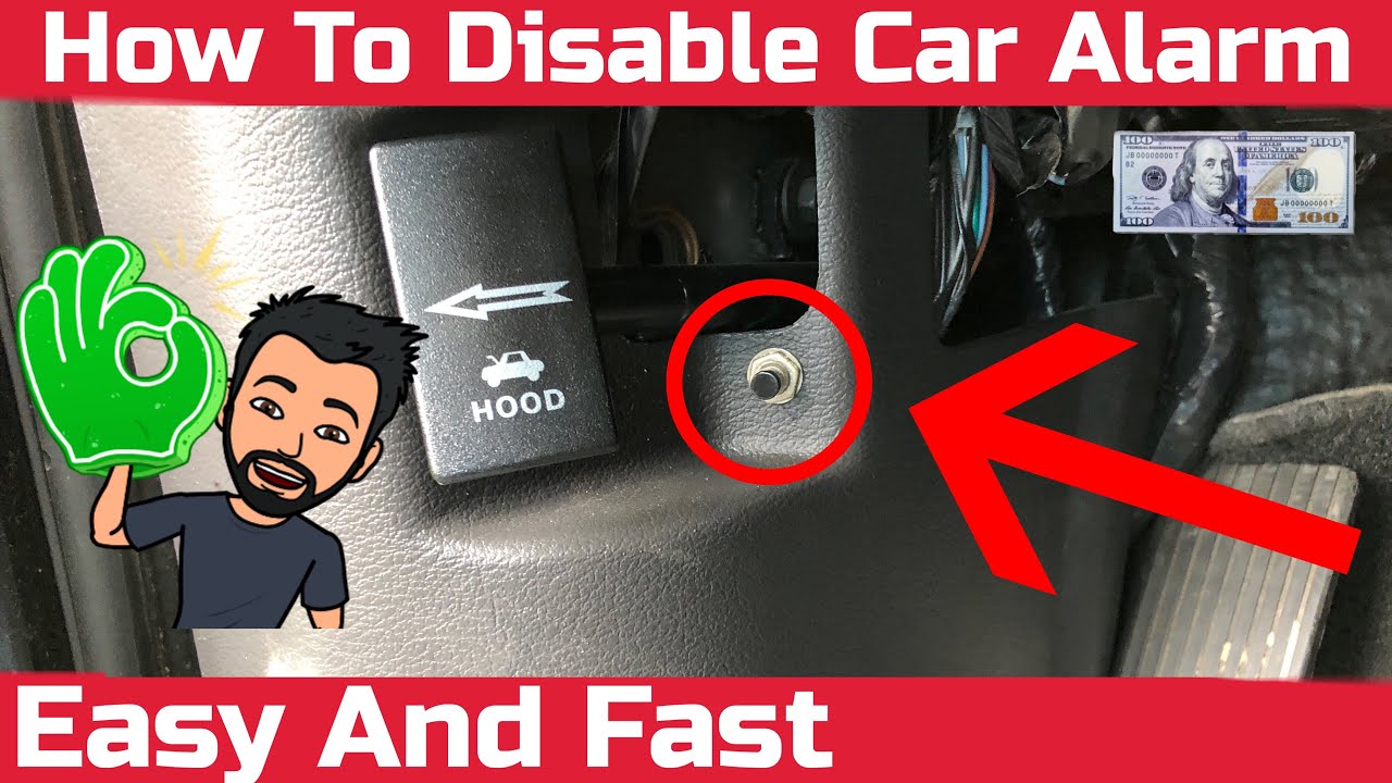 how to deactivate car alarm without the remote