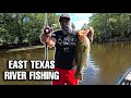 East texas river fishing for giant bass