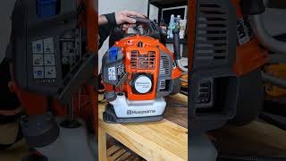 How to cold start a Husqvarna 345bt backpack leaf blower. #michaelstoolbench #husqvarna #345bt