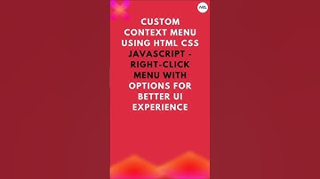 🖱️ Create a Custom Right-Click Menu in 60 Seconds! ⏱️ (HTML, CSS, JavaScript) #shorts