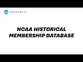 NCAA Historical Membership Dashboard tutorial