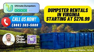 Henderson Virginia - Same Day Dumpster Rentals Starting $276.99