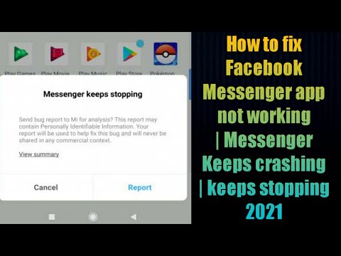 How to fix Facebook Messenger app is not working | Messenger Keeps crashing Android | keeps stopping