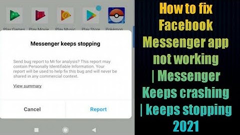 How to fix Facebook Messenger app is not working | Messenger Keeps crashing Android | keeps stopping