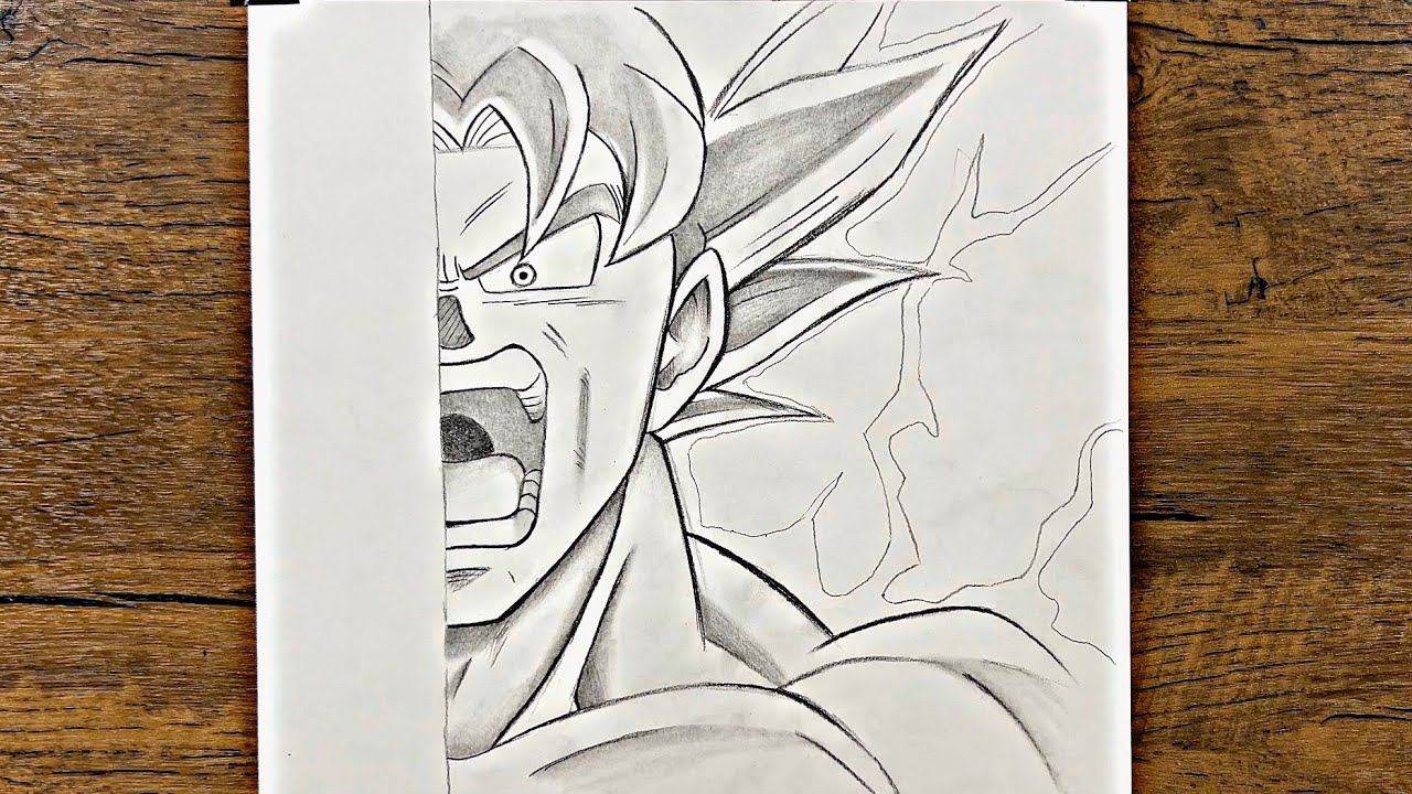How to Draw Goku Ultra Instinct Step by Step | Easy Anime Drawing Tutorial for Beginners
