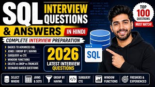 SQL Interview Questions & Answers 2026 | Top 100 SQL Interview Questions
