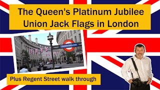 Queen's Platinum Jubilee Union Jack Flags London