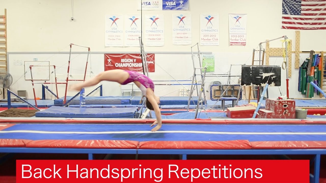 Floor Back Handsprings Repetitions YouTube