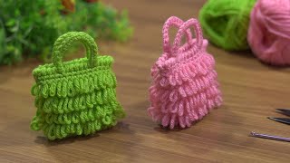 ✨Amazing✨ crochet mini purse/Tunisian knitting /tığ işi mini çanta/Tunus örgüsü /woollen craft