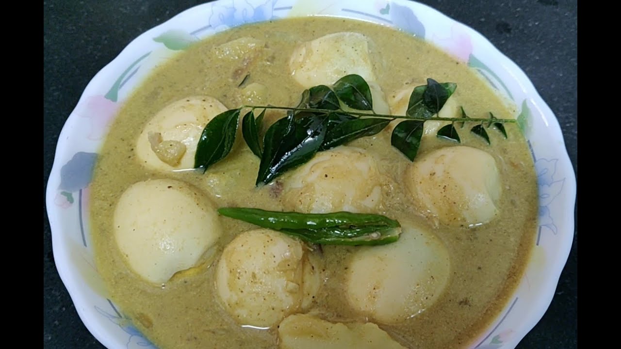 Egg Curry in Kerala Style Recipe Using Coconut Milk (Malayalam) YouTube