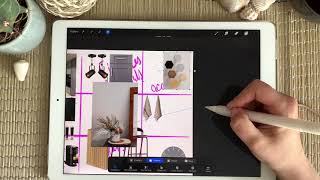 Kitchen Design in Procreate . Part 1: mood-board screenshot 3