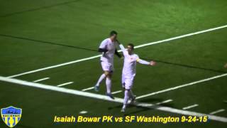 Isaiah Bowar PK vs Washington 9 24 15