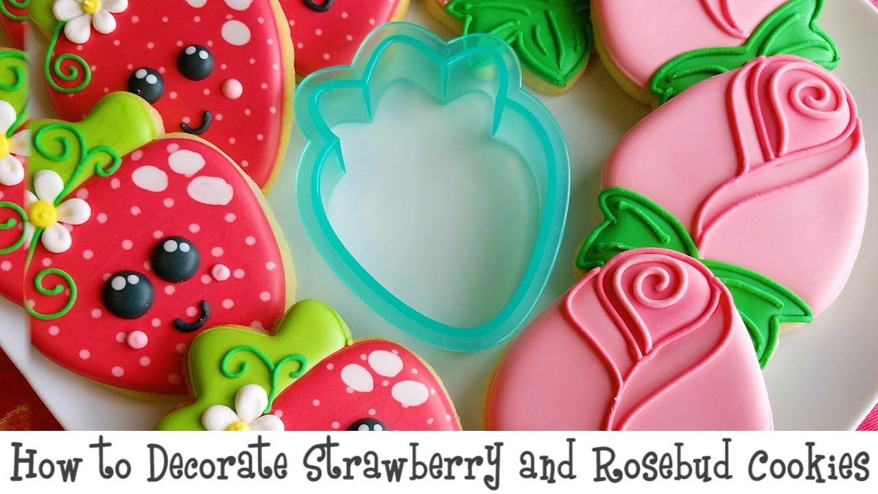 How to Decorate Strawberry and Rosebud Cookies