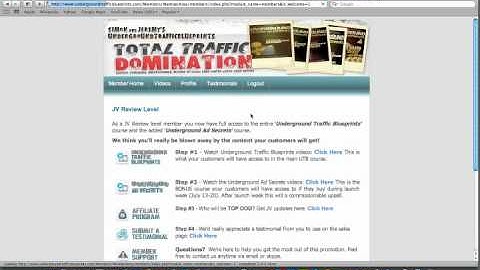 Underground Traffic Blueprints Bonus - Free Video Preview