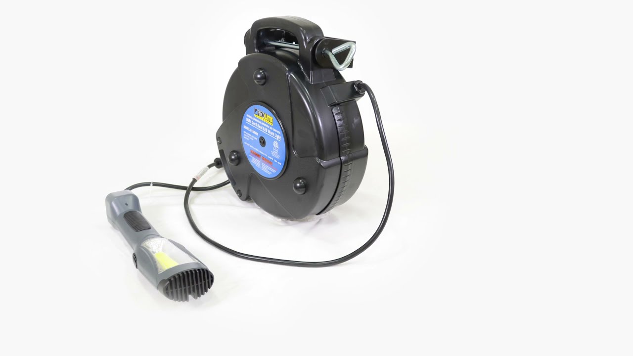 30' Pro-Grade Retractable Cord Reel with LED Light - 3230SMS