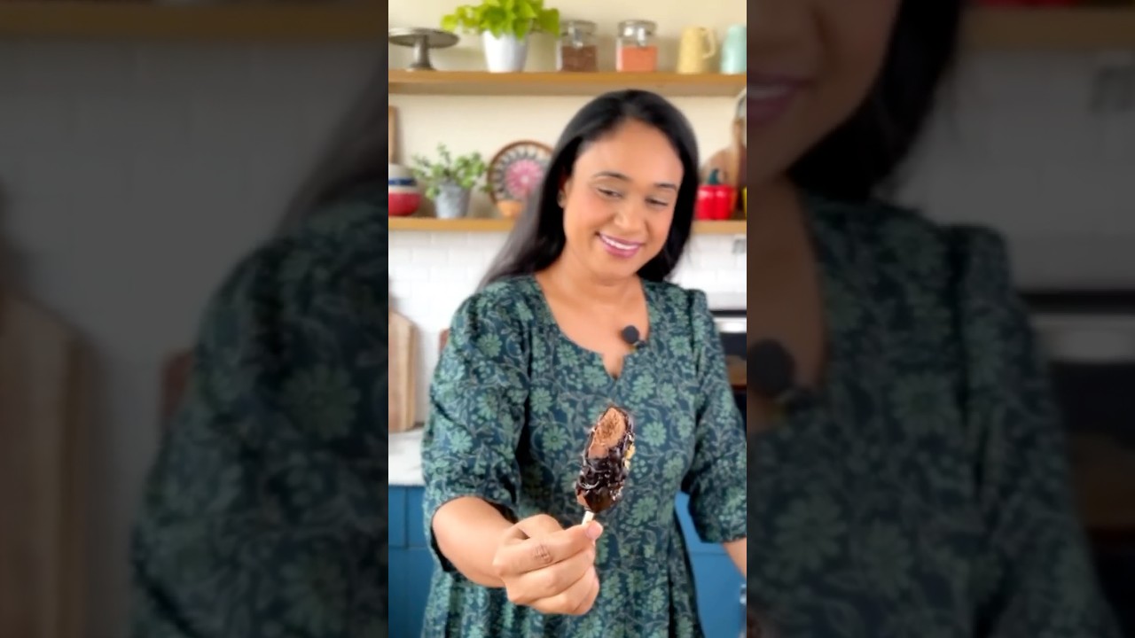 Healthiest Chocolate Magnum Ice-cream Recipe I Apple-Chocolate Ice-cream I 2 ingredients Recipe