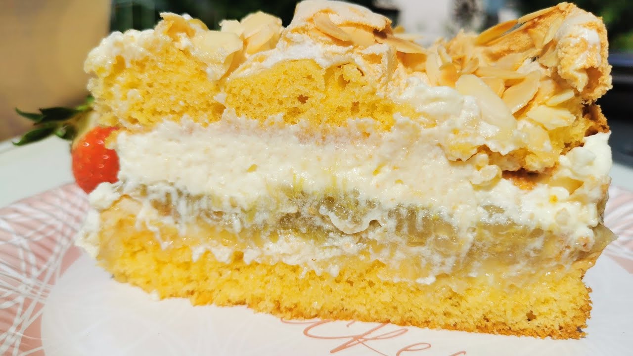 Rhabarbertorte mit weichen Böden