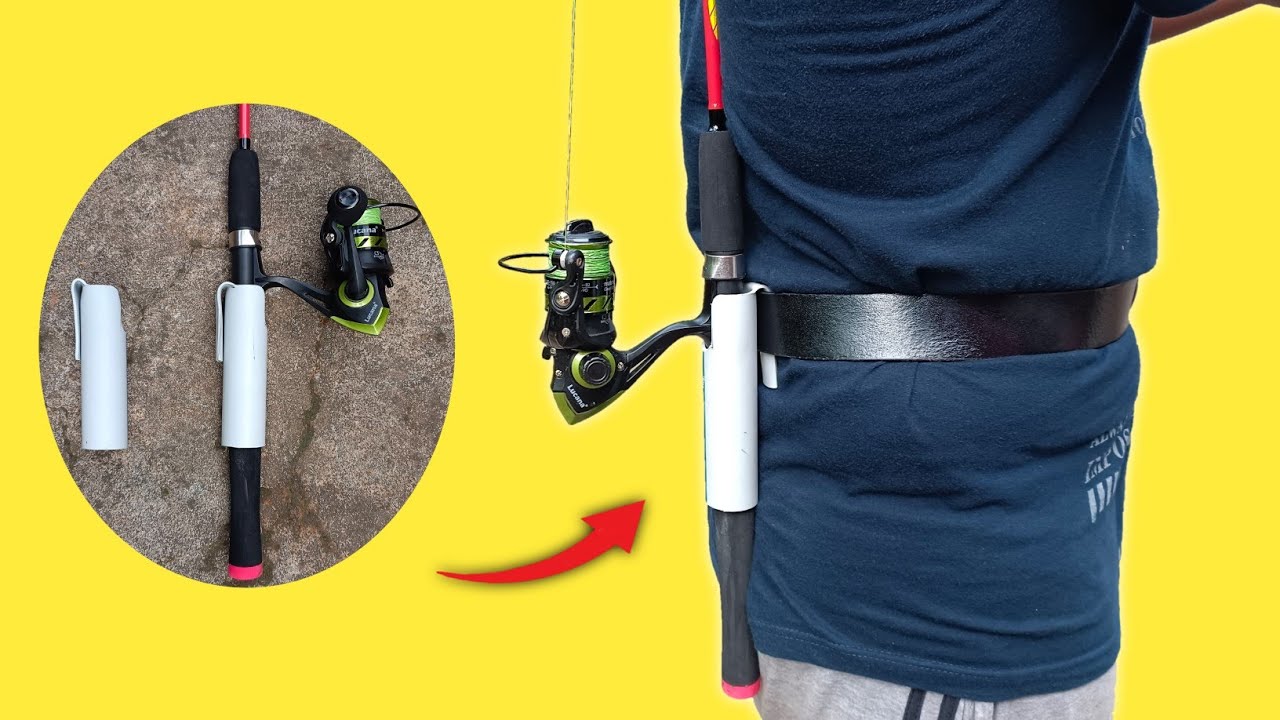 How to Make a Fishing Rod Holder  Fishing Waist Belt Rod Holder