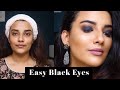 STEP BY STEP EASY BLACK EYES LOOK FOR BEGINNERS | With Full Makeup Look