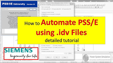 PSSE Tutorial #14 : Automation of PSS/E using .idv Files | Automate Stability Analysis in PSSE