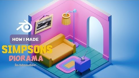 Simpsons Scene Diorama in Blender – 3D Modeling Process | Blendsmile
