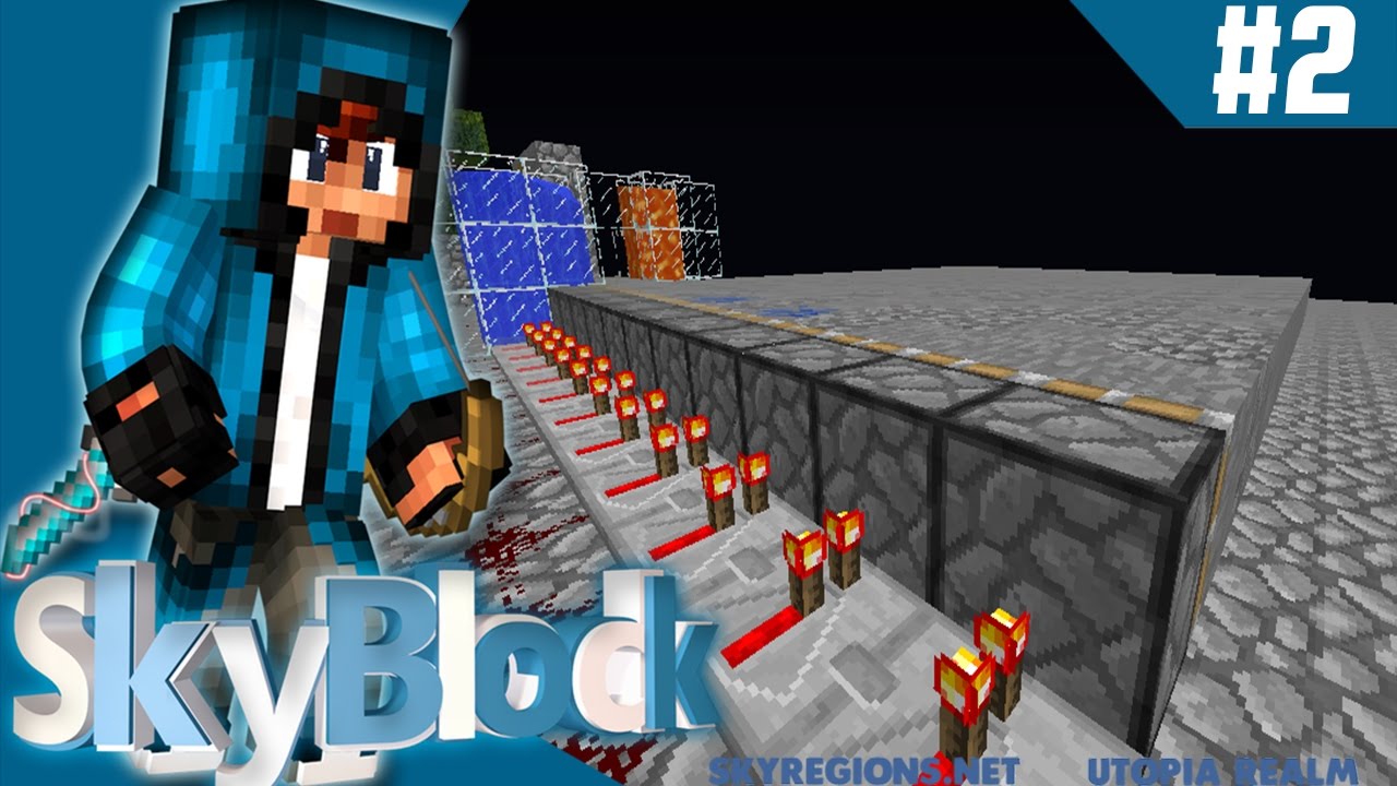 SkyRegions SkyBlock Utopia Episode 2: UPGRADING THE COBBLESTONE GENERATOR